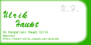 ulrik haupt business card